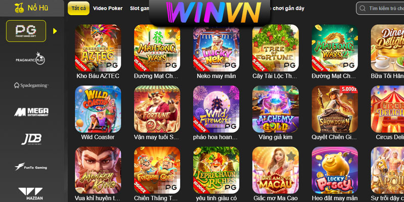 sơ lược về sảnh game nổ hũ pg Winvn